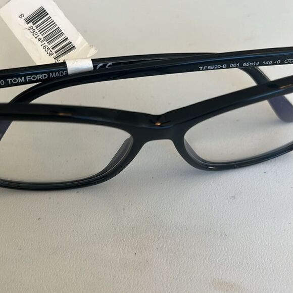 NWT Tom Ford TF 5690 001 55mm Black & Brown Tortoise Eyeglasses - Picture 10 of 10